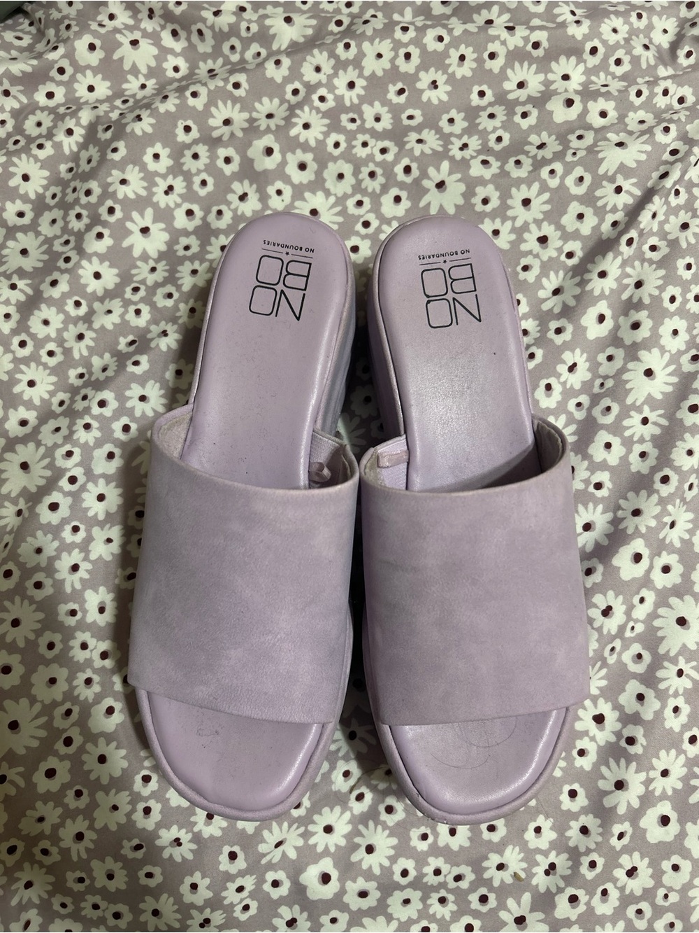 No Boundaries Lilac platform Slide Sandals for Women